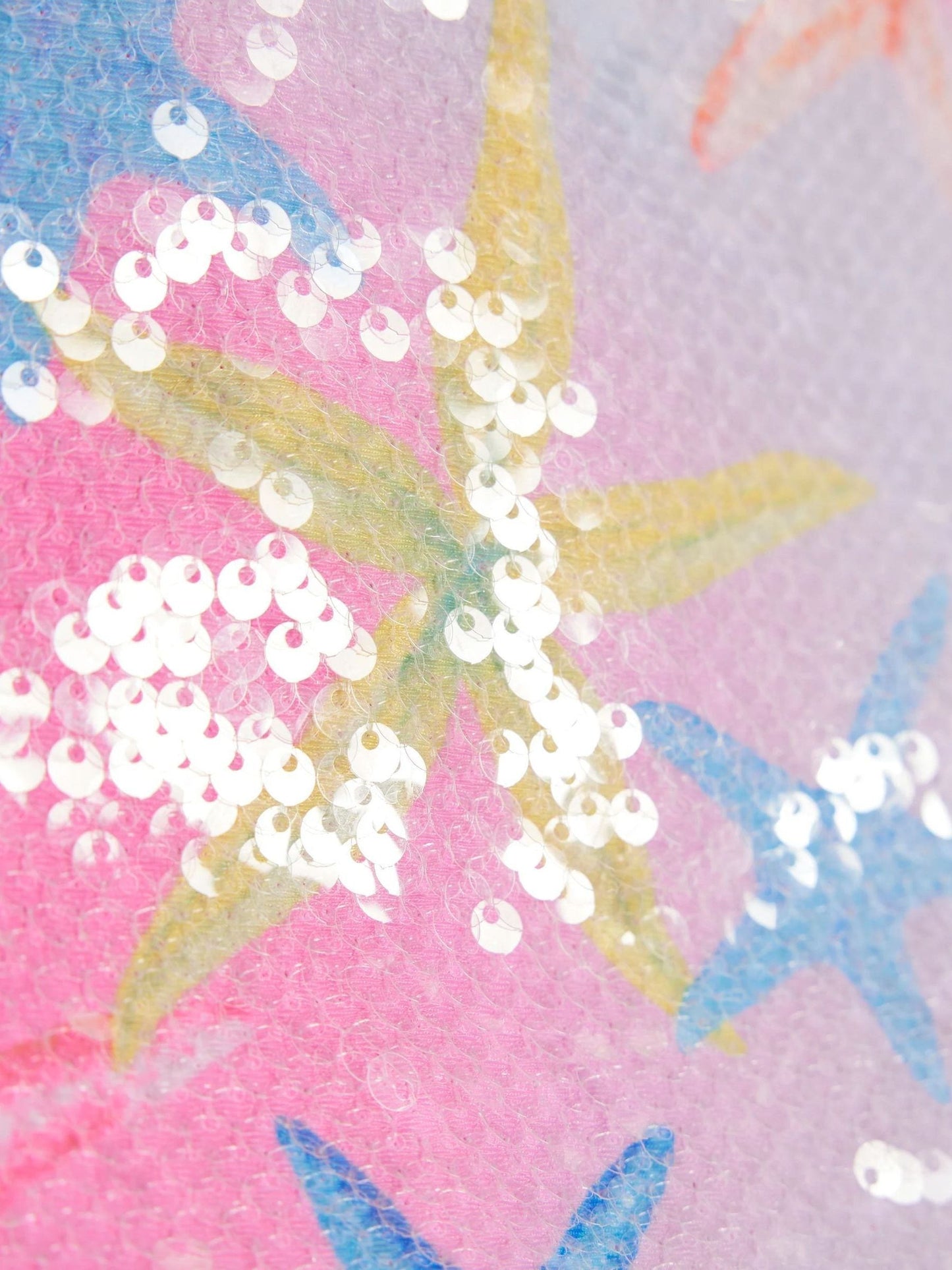 River Island Pink Starfish Sequin Swimsuit image 3