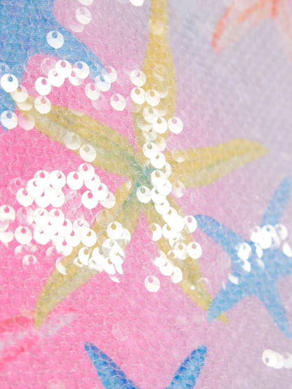 River Island Pink Starfish Sequin Swimsuit image 3