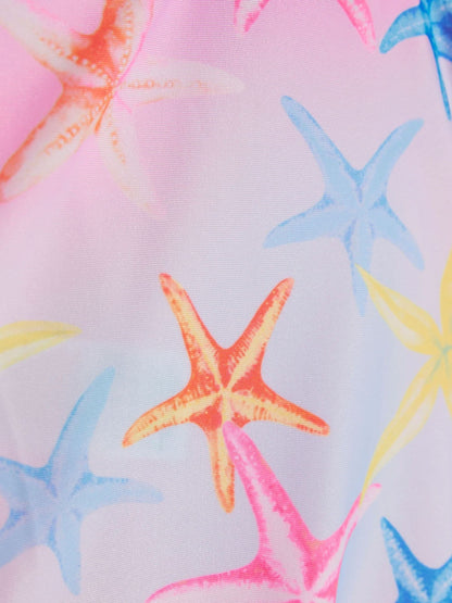 River Island Pink Starfish Sequin Swimsuit image 4