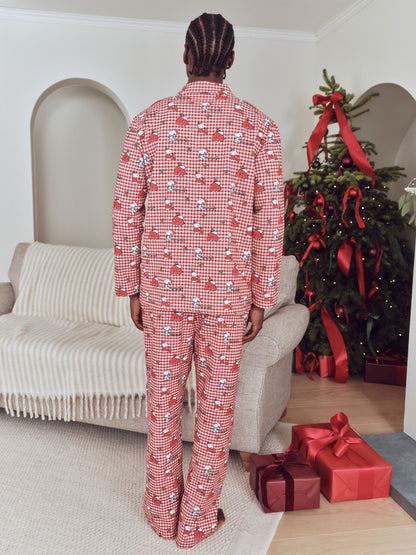 Snoopy Red Check Button Through Set Family Matching Christmas Pyjamas Set - image 3