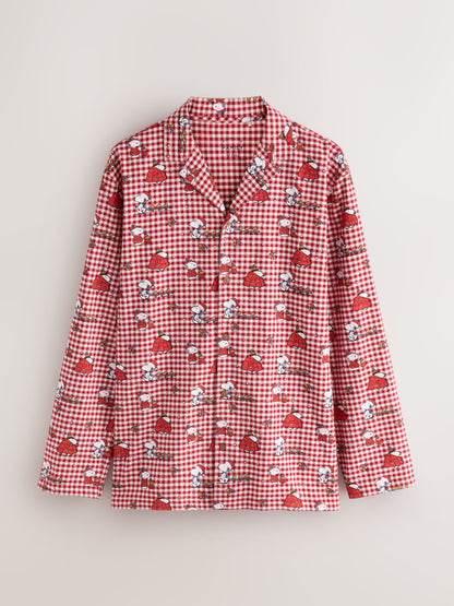 Snoopy Red Check Button Through Set Family Matching Christmas Pyjamas Set - image 7