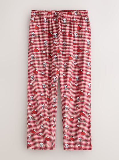 Snoopy Red Check Button Through Set Family Matching Christmas Pyjamas Set - image 8