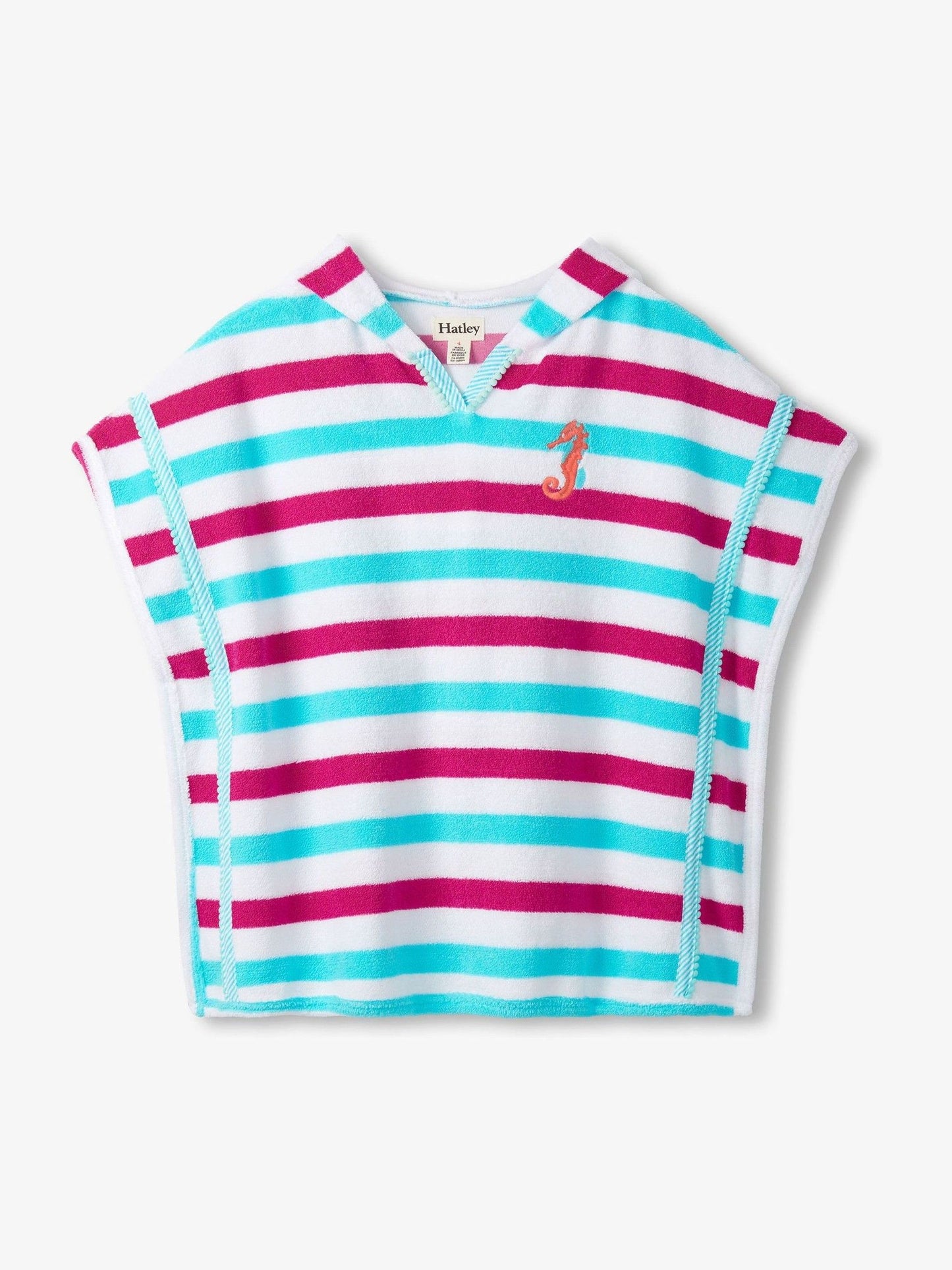Hatley White Beach Stripes Hooded Beach Cover Up image 2