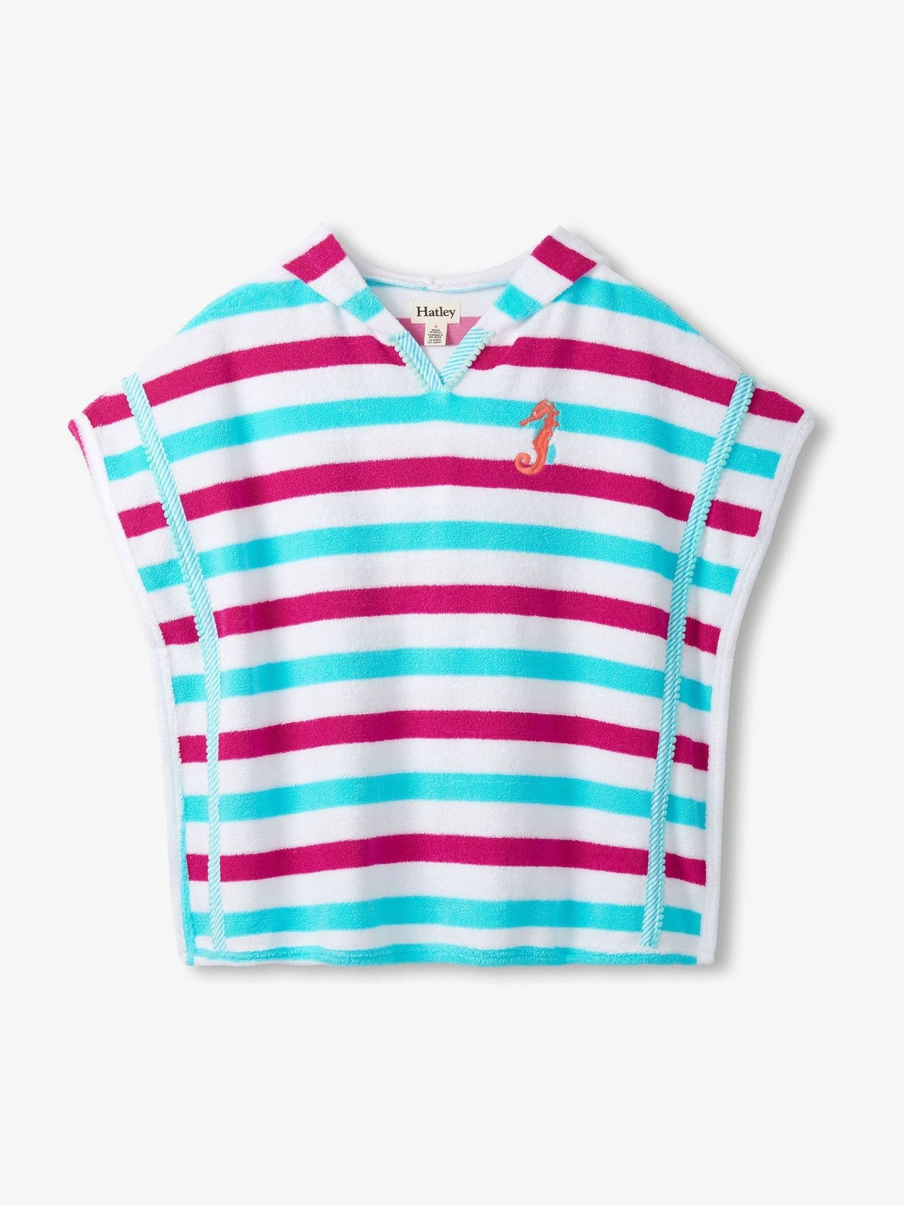 Hatley White Beach Stripes Hooded Beach Cover Up image 2