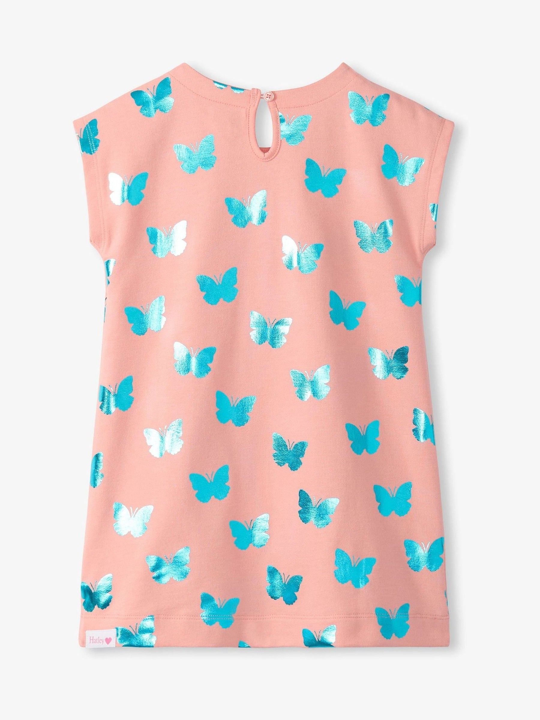 Hatley Pink Glitter Butterfly Slouchy Dress image 2