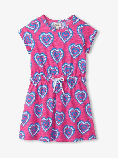 Hatley Pink Heart Burst Short Sleeve Dress image 1