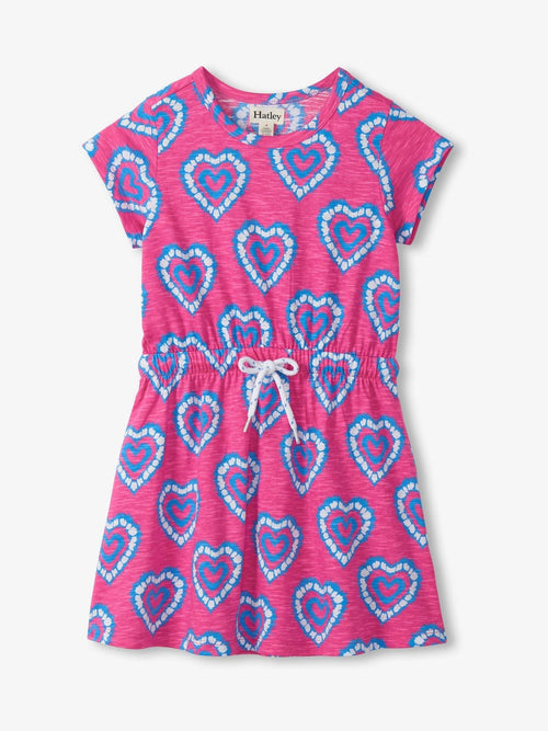 Hatley Pink Heart Burst Short Sleeve Dress image 1