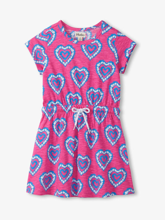 Hatley Pink Heart Burst Short Sleeve Dress image 1