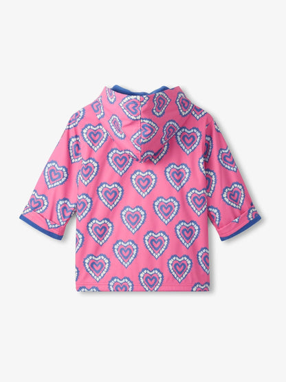 Dsiney Kidz - Hatley Pink Heart Burst Colour Change Zip-Up Rain Coat image 4