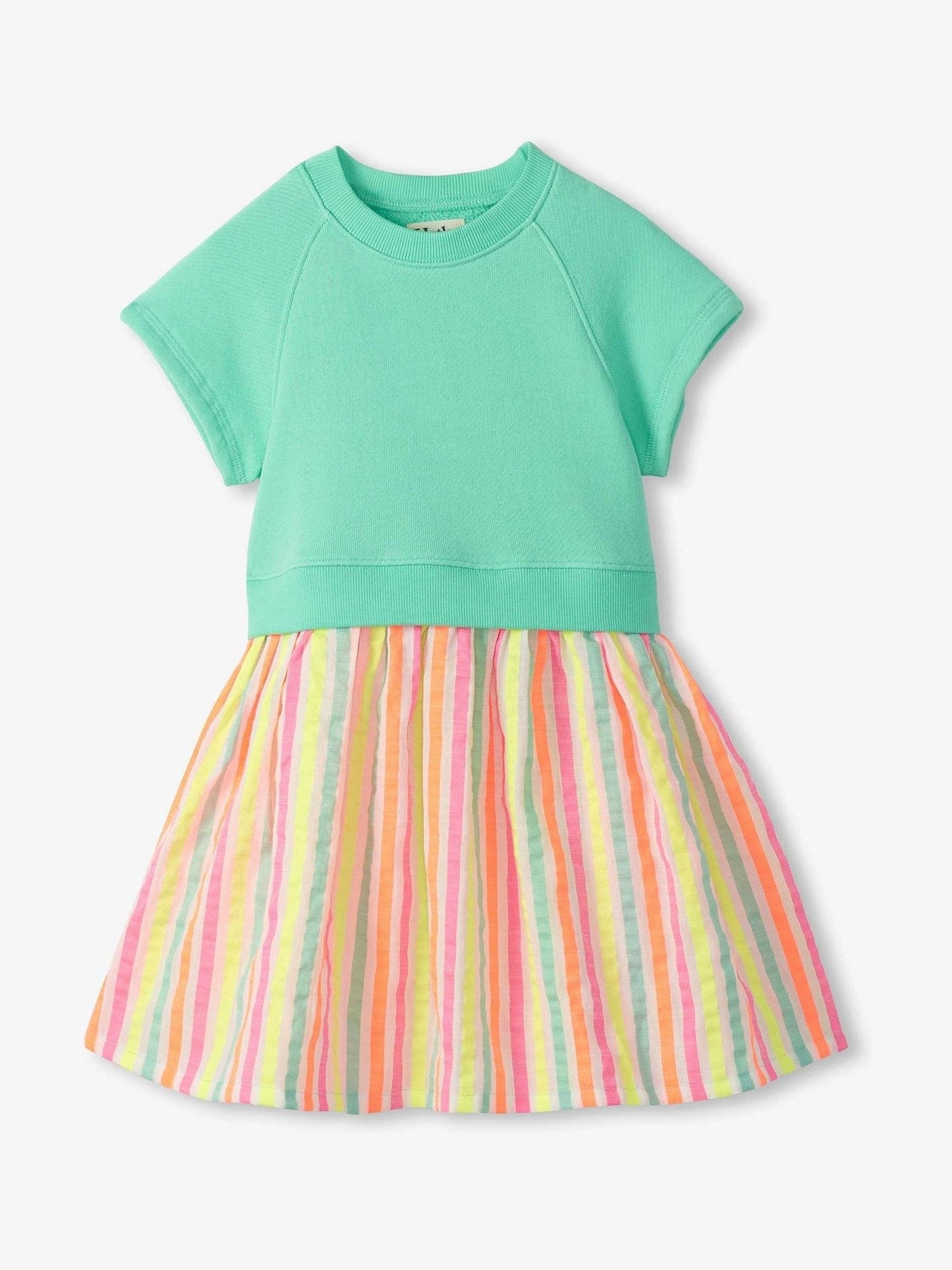 Hatley Green Neon Summer Mixed Fabric Dress image 3