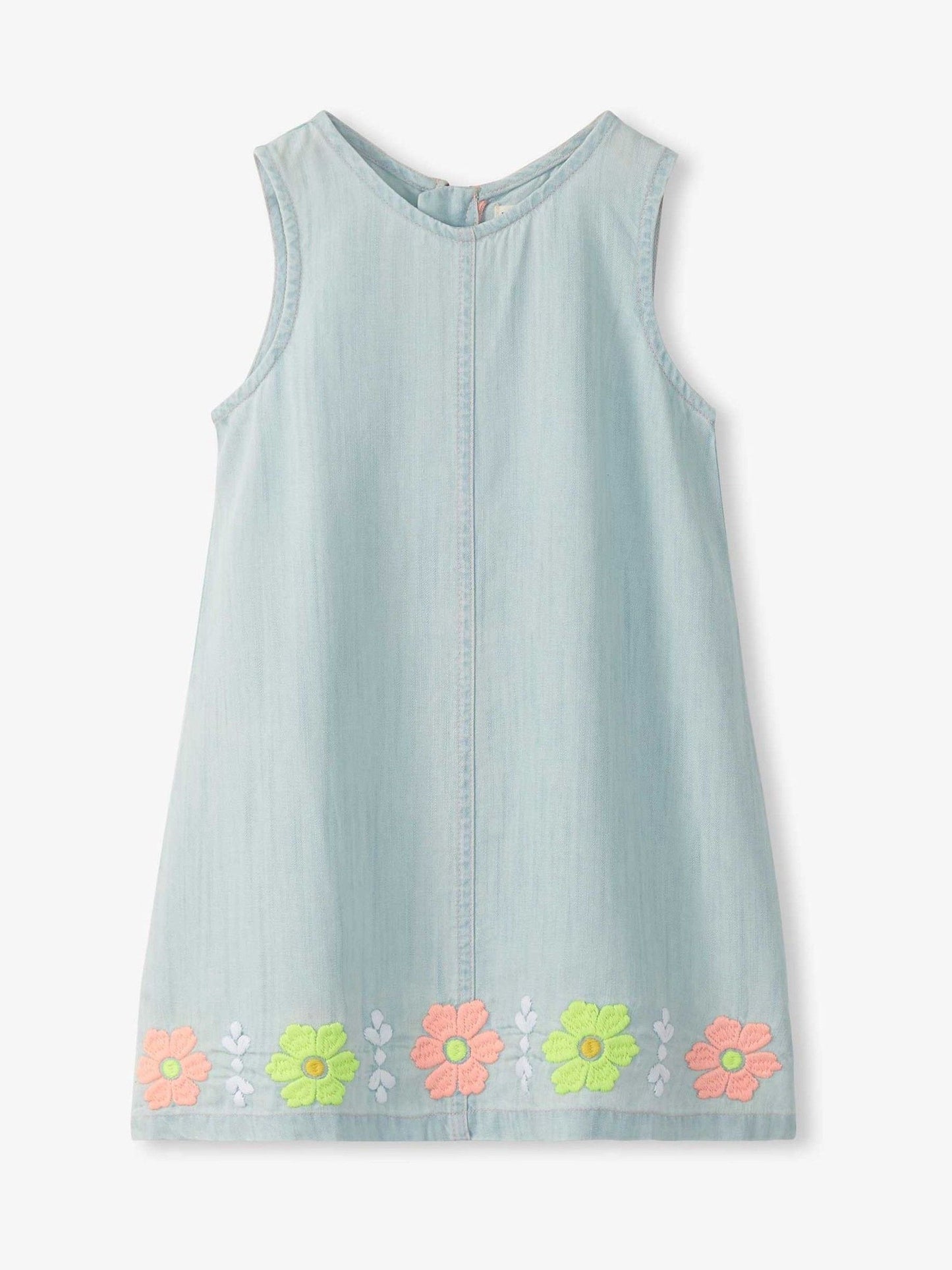 Hatley Blue Tencel Embroidered Pinafore Dress image 3