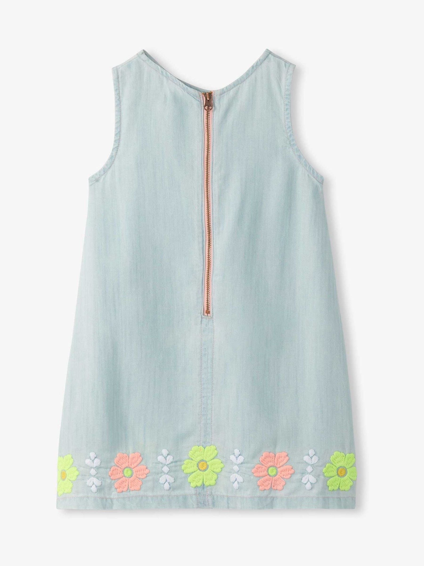 Hatley Blue Tencel Embroidered Pinafore Dress image 4