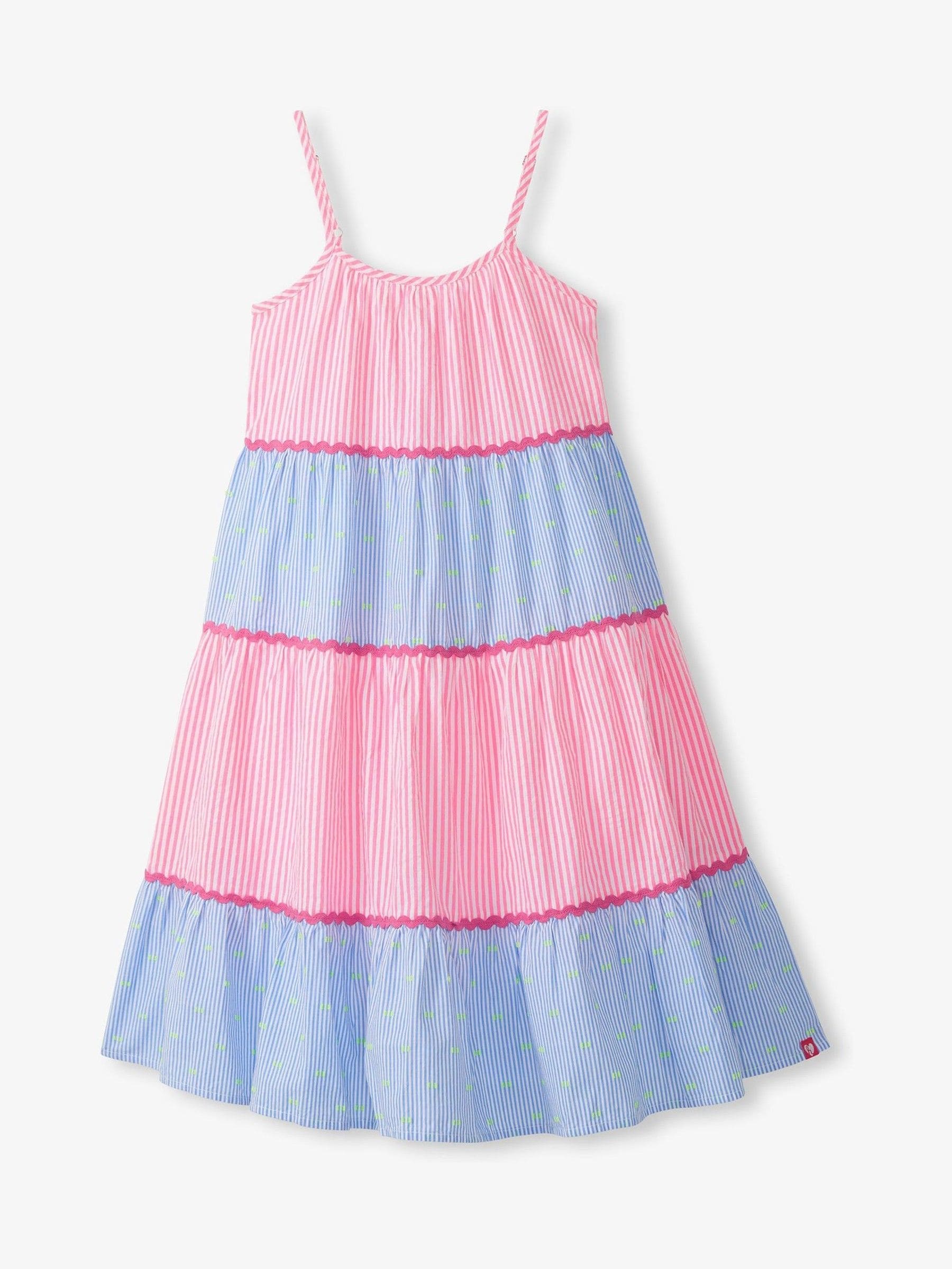 Hatley Pink Mixed Seersucker Strappy Midi Dress image 3