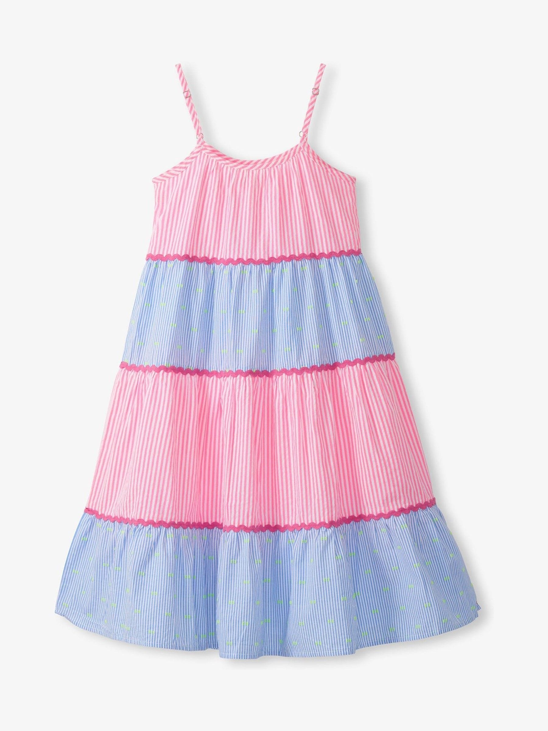 Hatley Pink Mixed Seersucker Strappy Midi Dress image 4