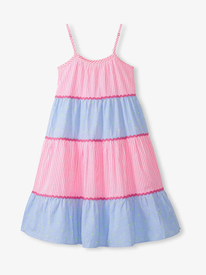 Hatley Pink Mixed Seersucker Strappy Midi Dress image 4