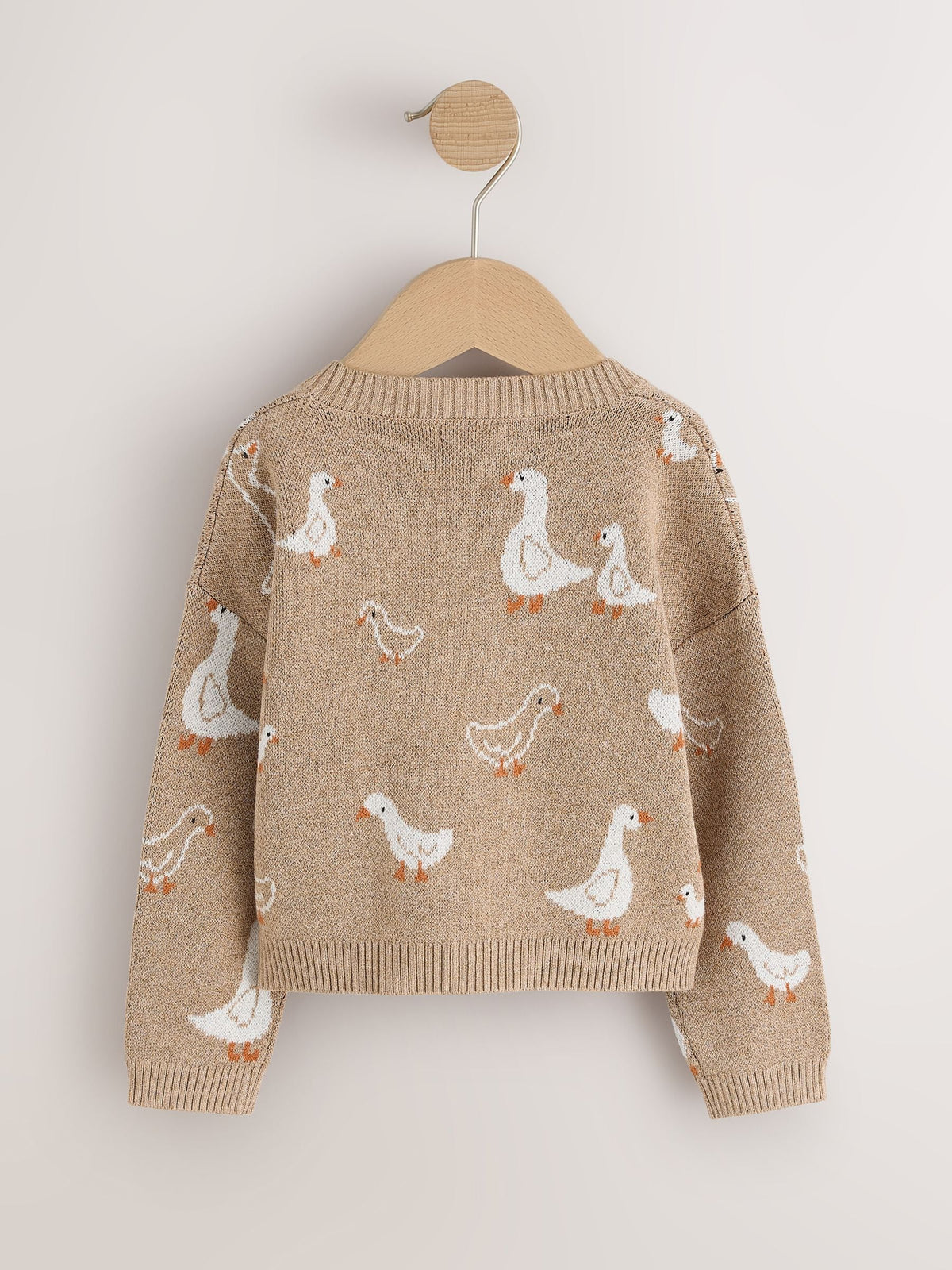 Oatmeal Goose V-Neck Cardigan (3mths-7yrs) - image 6