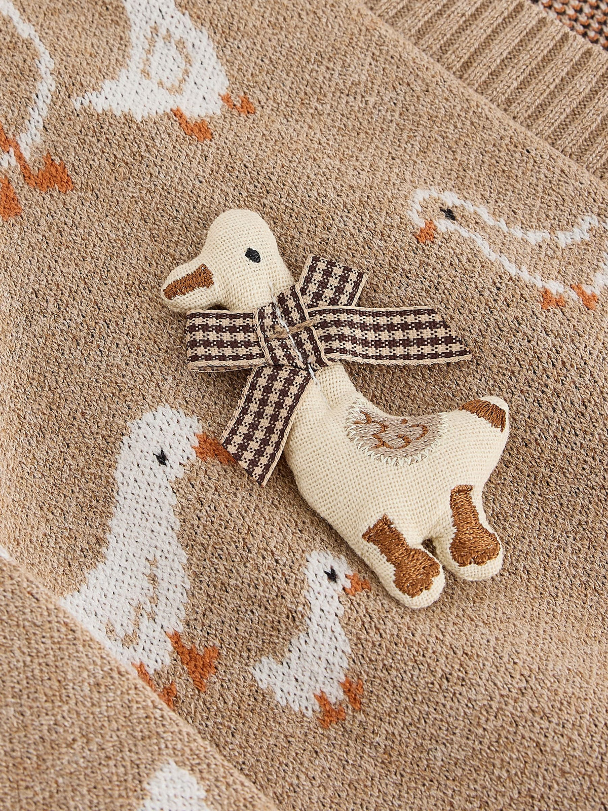 Oatmeal Goose V-Neck Cardigan (3mths-7yrs) - image 7