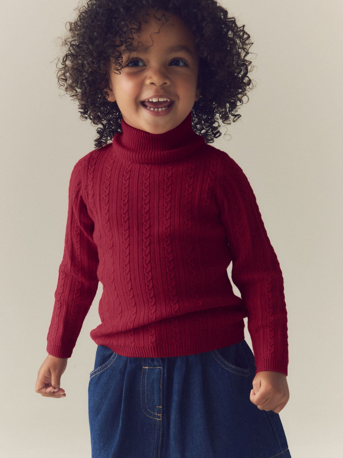 Red Roll Neck Jumper (3mths-10yrs) - image 1