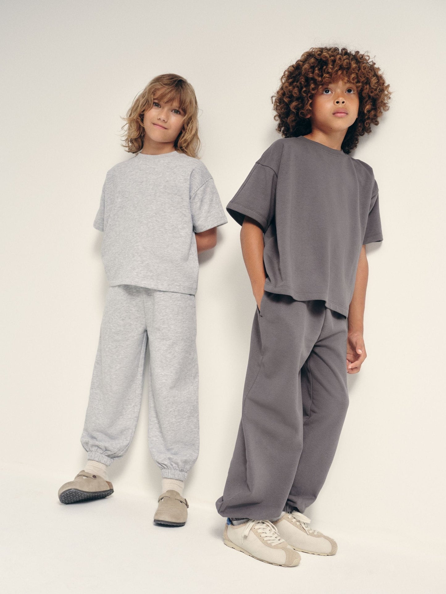 Dsiney Kidz - The Set 2 Pack Oversized Short Sleeve Crew and Relaxed Cuff Joggers Charcoal Grey/Grey Marl image 5