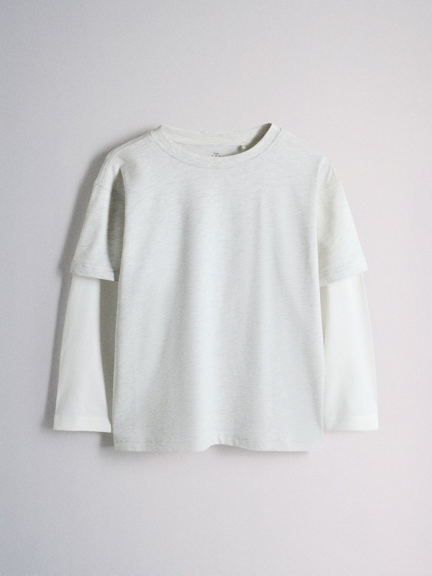 Dsiney Kidz - The Set Long Sleeve Relaxed Mock Layer T-Shirt and Woven Relaxed Trousers Set Grey/White/Brown image 6