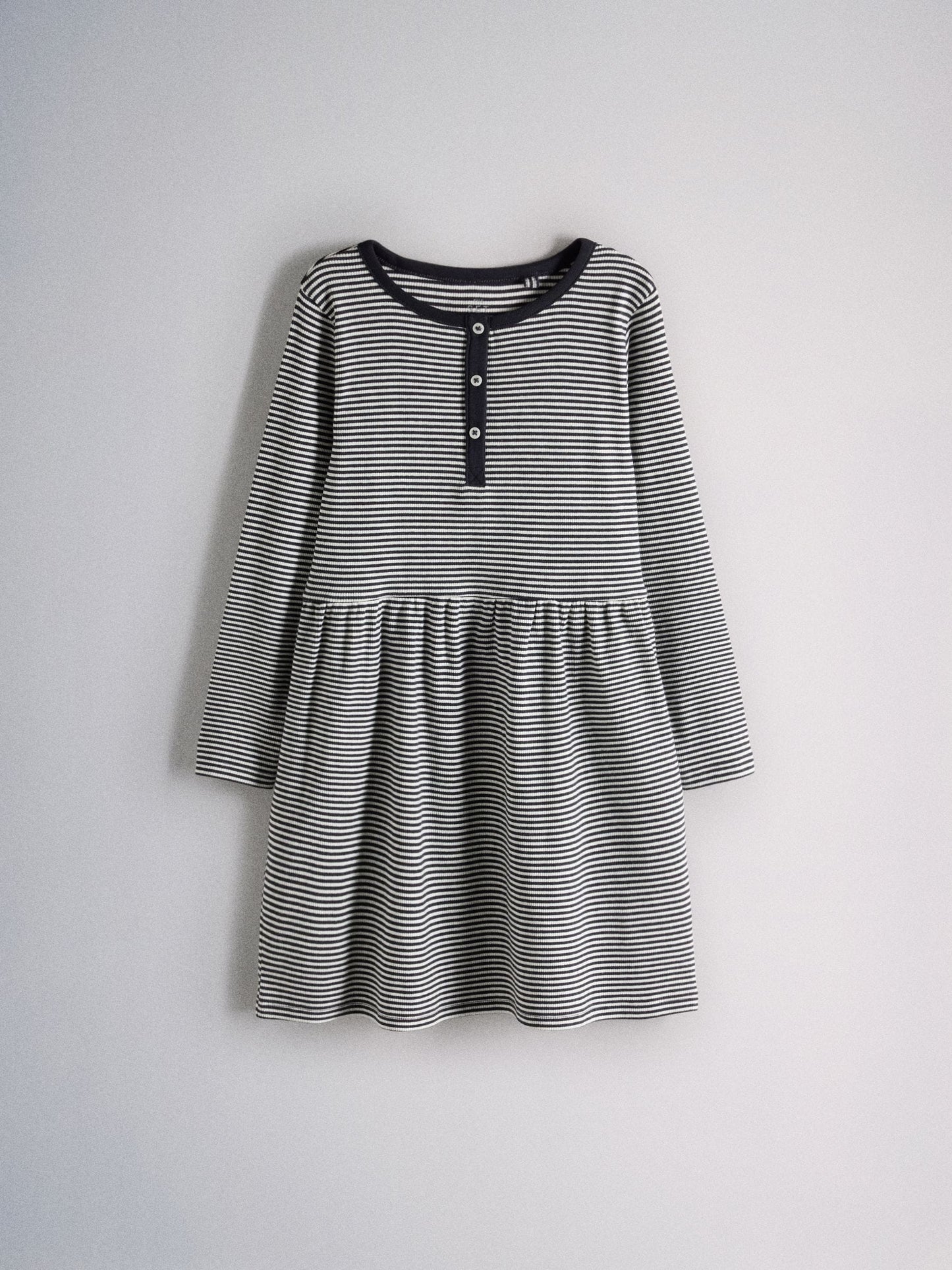Dsiney Kidz - The Set 3 Pack Long Sleeve Ribbed Jersey Henley Dresses Pink/Navy/Stripe image 2