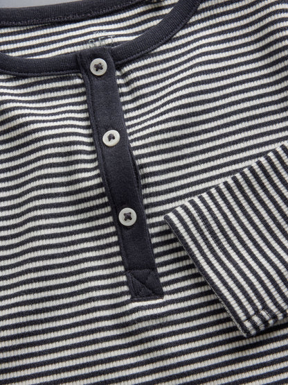 Dsiney Kidz - The Set 3 Pack Long Sleeve Ribbed Jersey Henley Dresses Pink/Navy/Stripe image 5