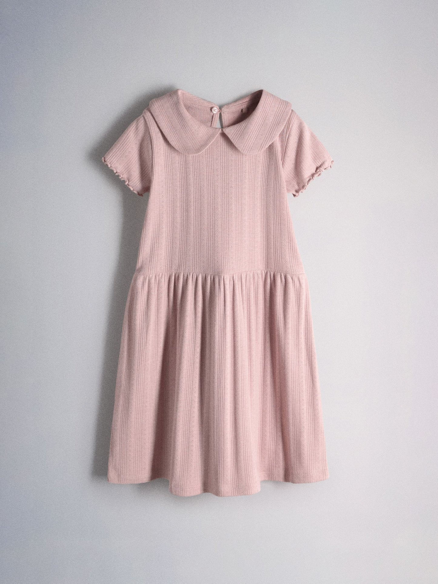 Dsiney Kidz - The Set 3pack Jersey Pointelle Short Sleeve Collared Dresses Pink/Brown/Stripe image 4