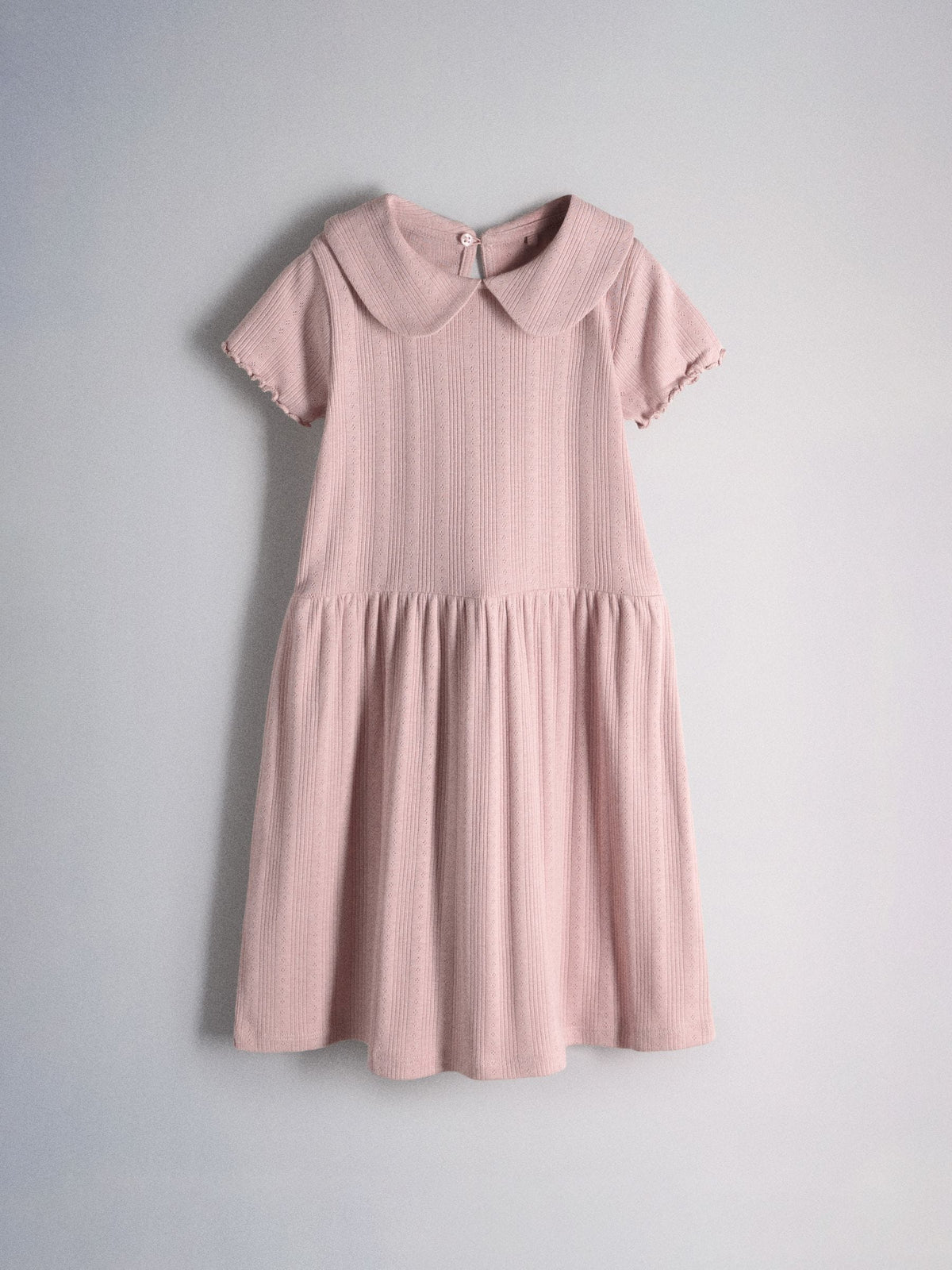 Dsiney Kidz - The Set 3pack Jersey Pointelle Short Sleeve Collared Dresses Pink/Brown/Stripe image 4