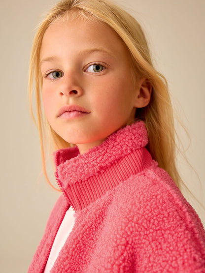 Dsiney Kidz - Coral Orange Zip Up Borg Jacket (3-16yrs) image 6