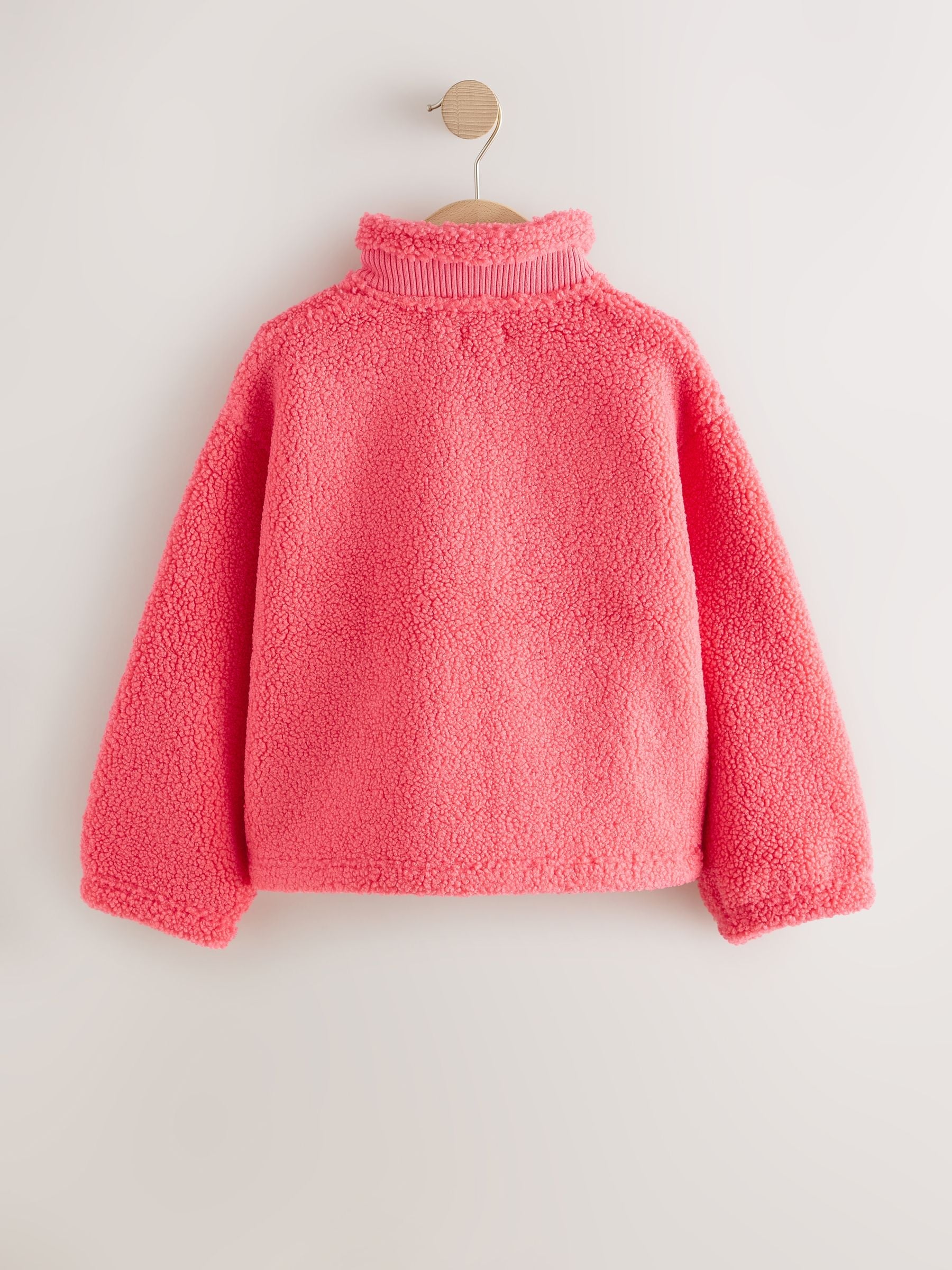 Dsiney Kidz - Coral Orange Zip Up Borg Jacket (3-16yrs) image 9