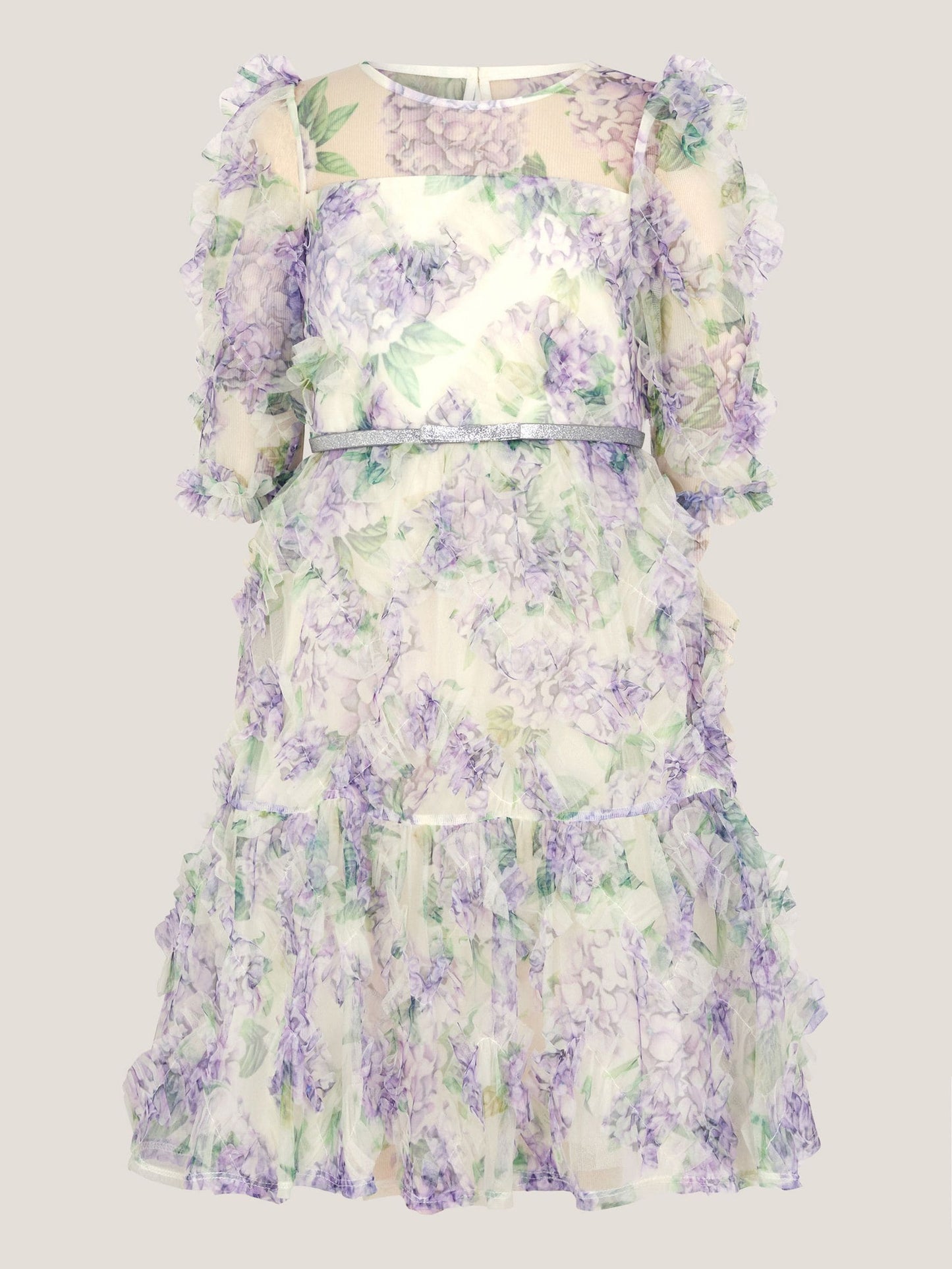 Monsoon Purple Hydrangea Ruffle Party Dress image 2