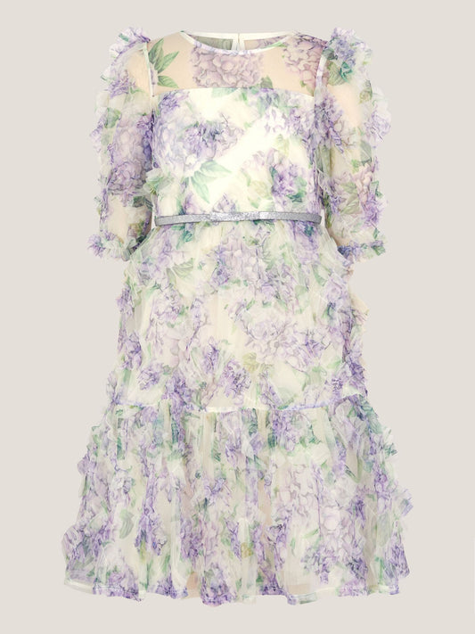 Monsoon Purple Hydrangea Ruffle Party Dress image 2
