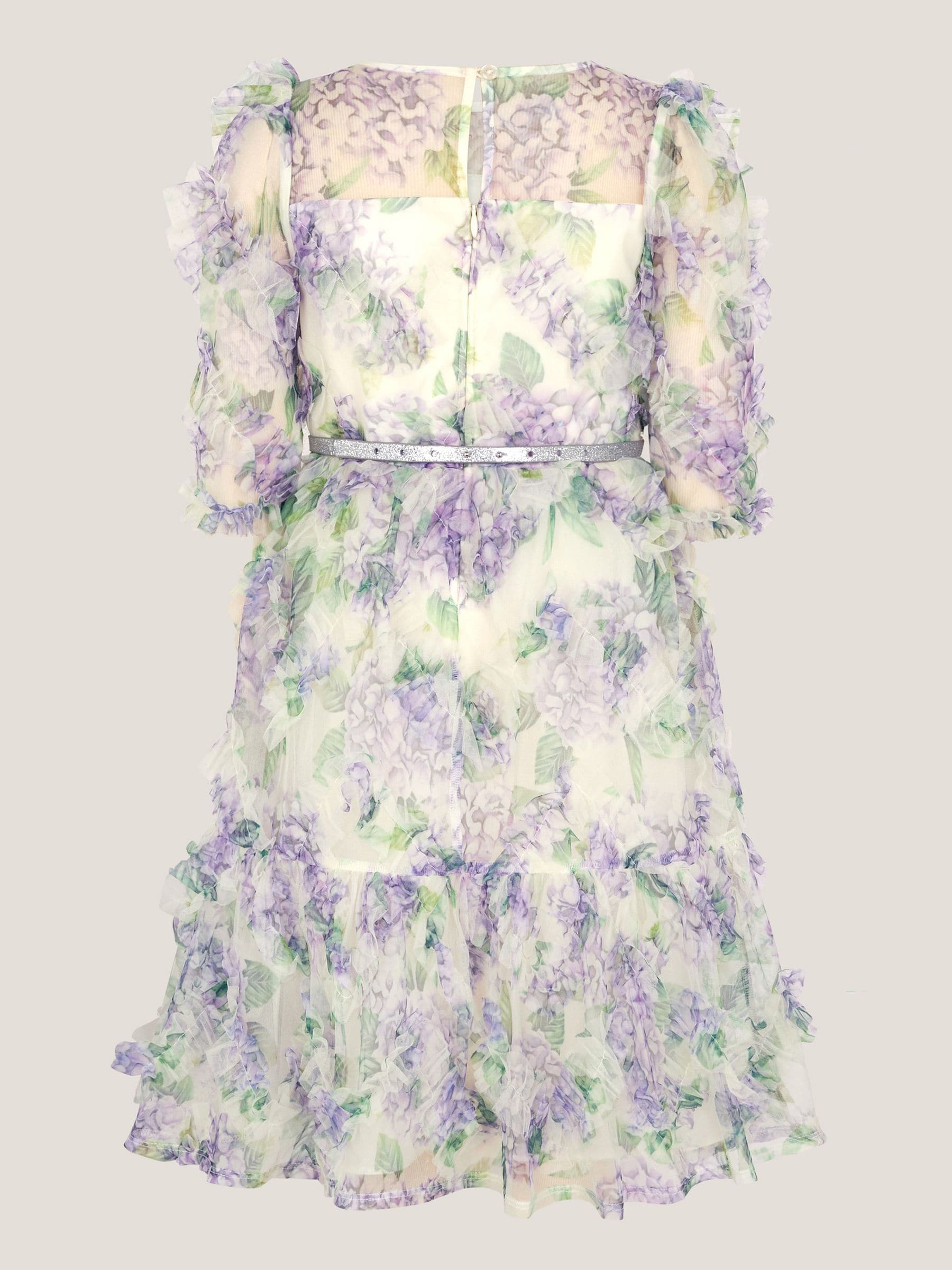 Monsoon Purple Hydrangea Ruffle Party Dress image 3