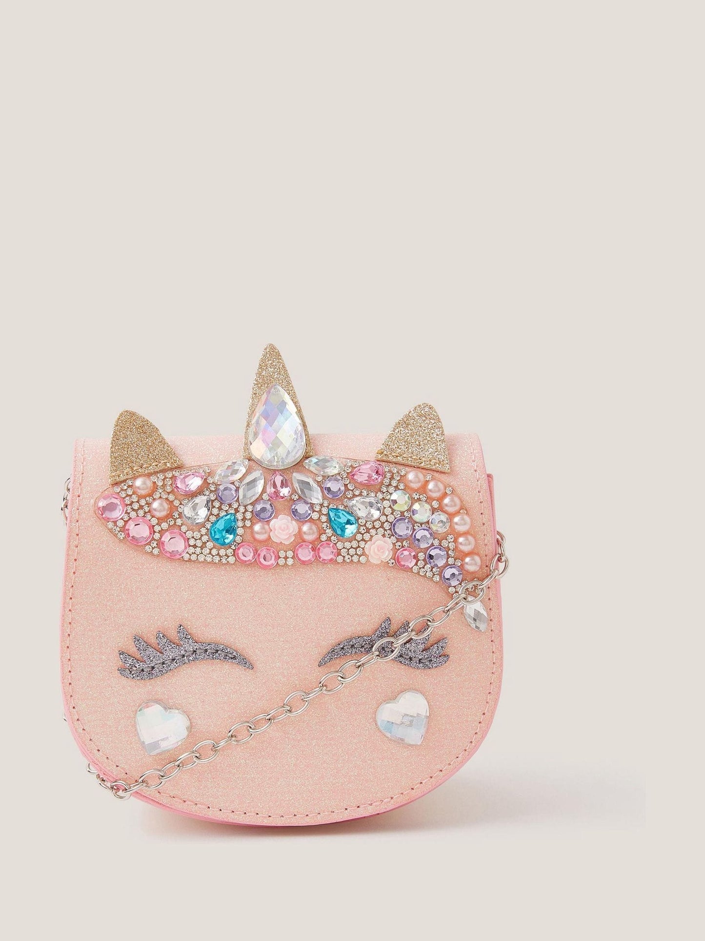 Monsoon Natural Embellished Unicorn Bag image 1