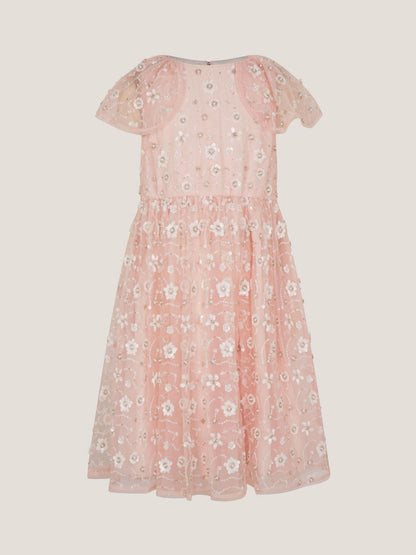 Monsoon Pink Latifa Floral Embellished Party Dress image 2