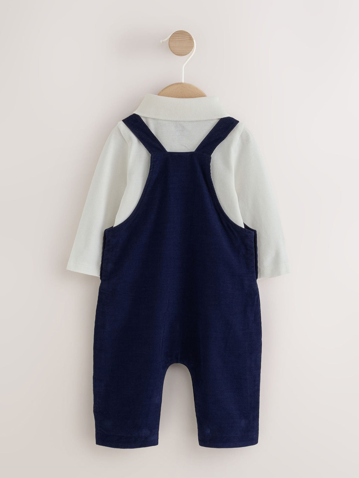 Navy Blue Train Cord Dungarees and Bodysuit Baby Set (0mths-3yrs) - image 2