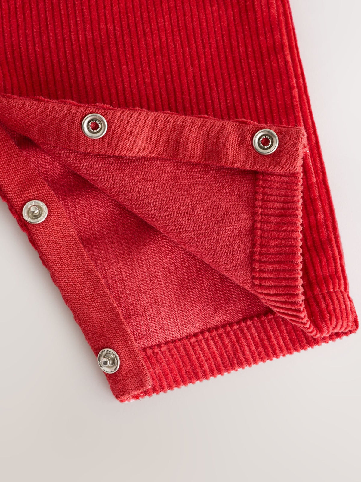 Red Plain Cord Dungaree and Bodysuit Baby Set (0mths-2yrs) - image 6