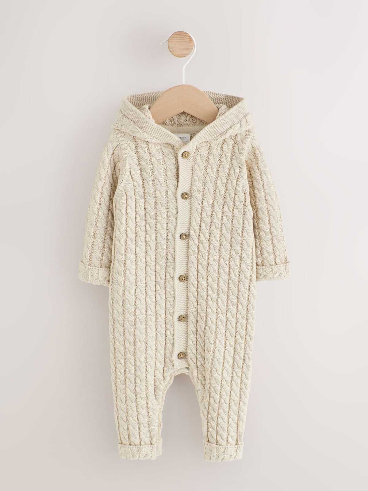 Neutral Knitted Cable Baby Romper (0mths-3yrs) - image 1