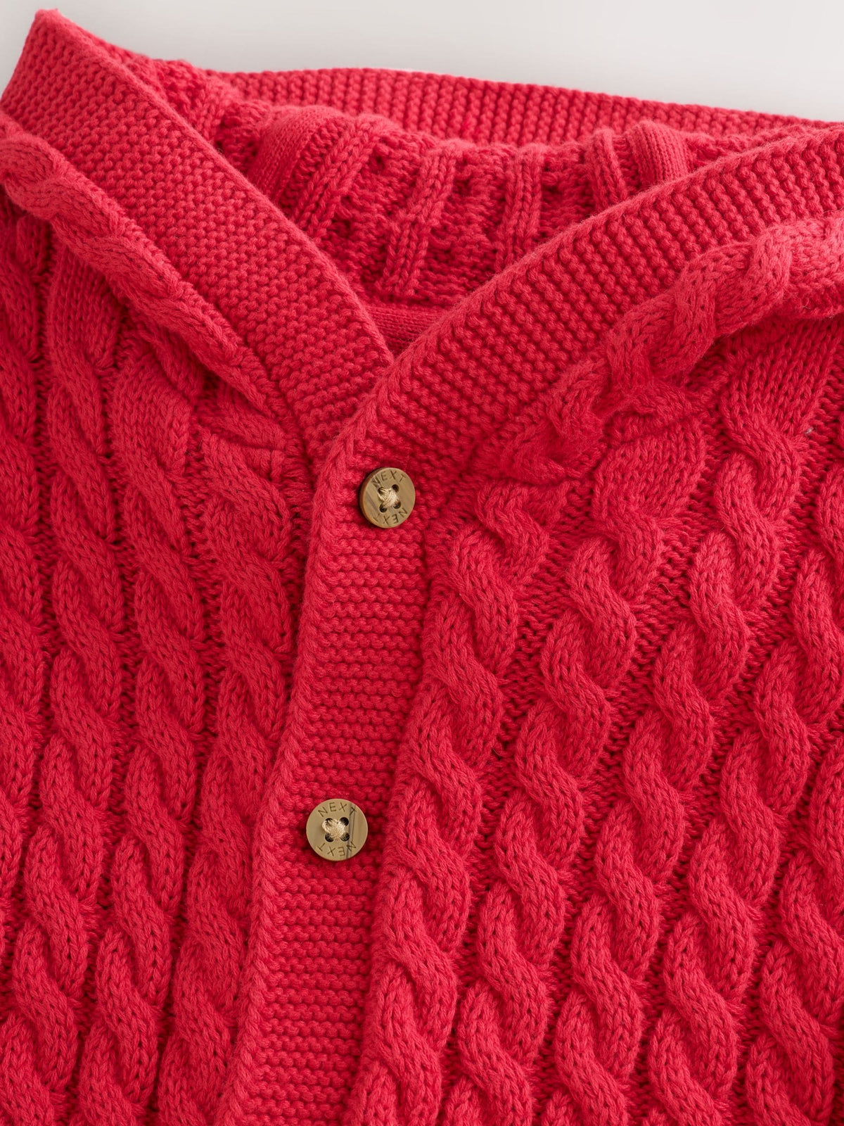 Red Knitted Cable Baby Romper (0mths-3yrs) - image 3