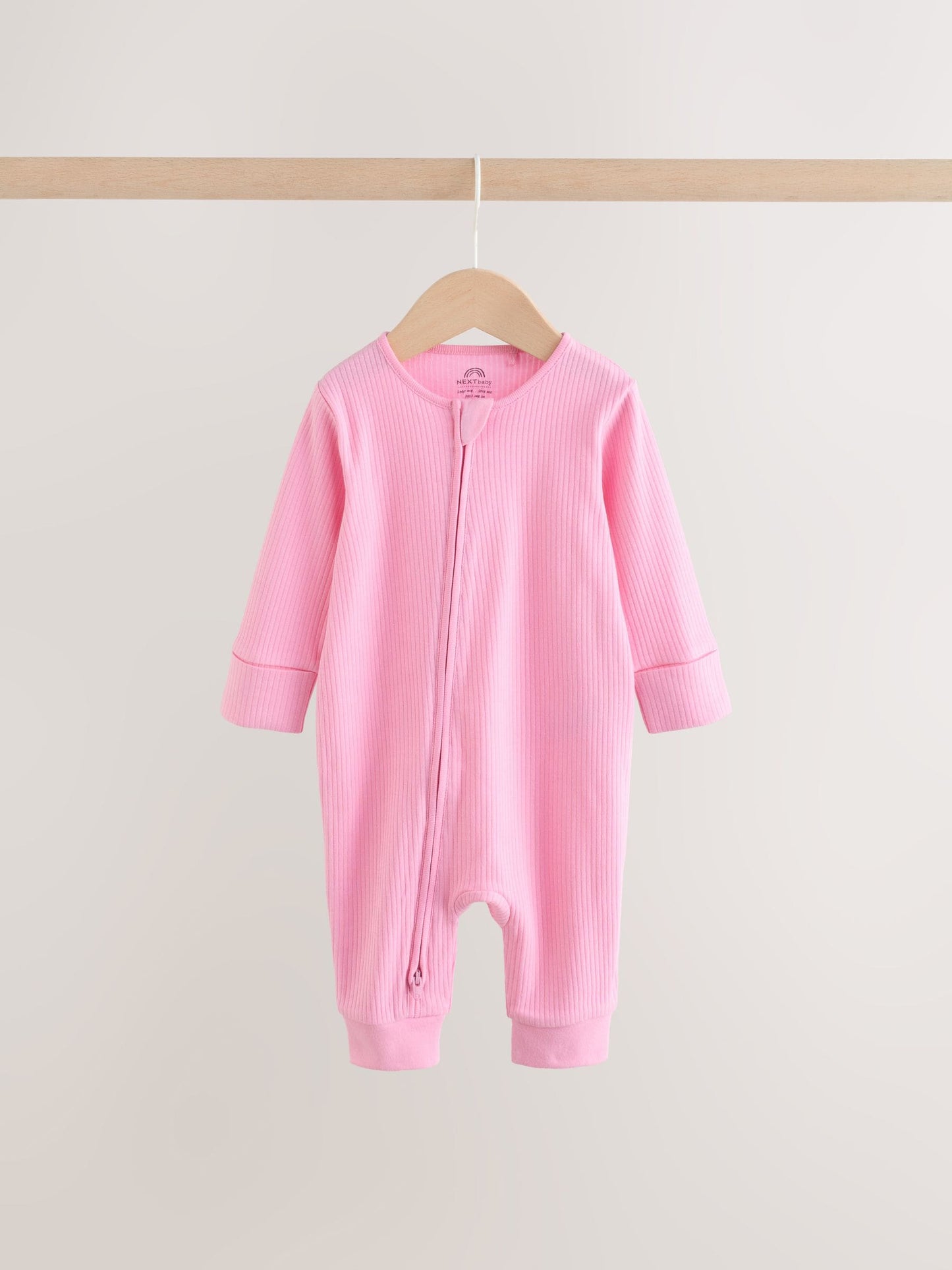 Pink Baby Sleepsuits 3 Pack (0mths-3yrs) image 3