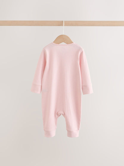 Pink Baby Sleepsuits 3 Pack (0mths-3yrs) image 5