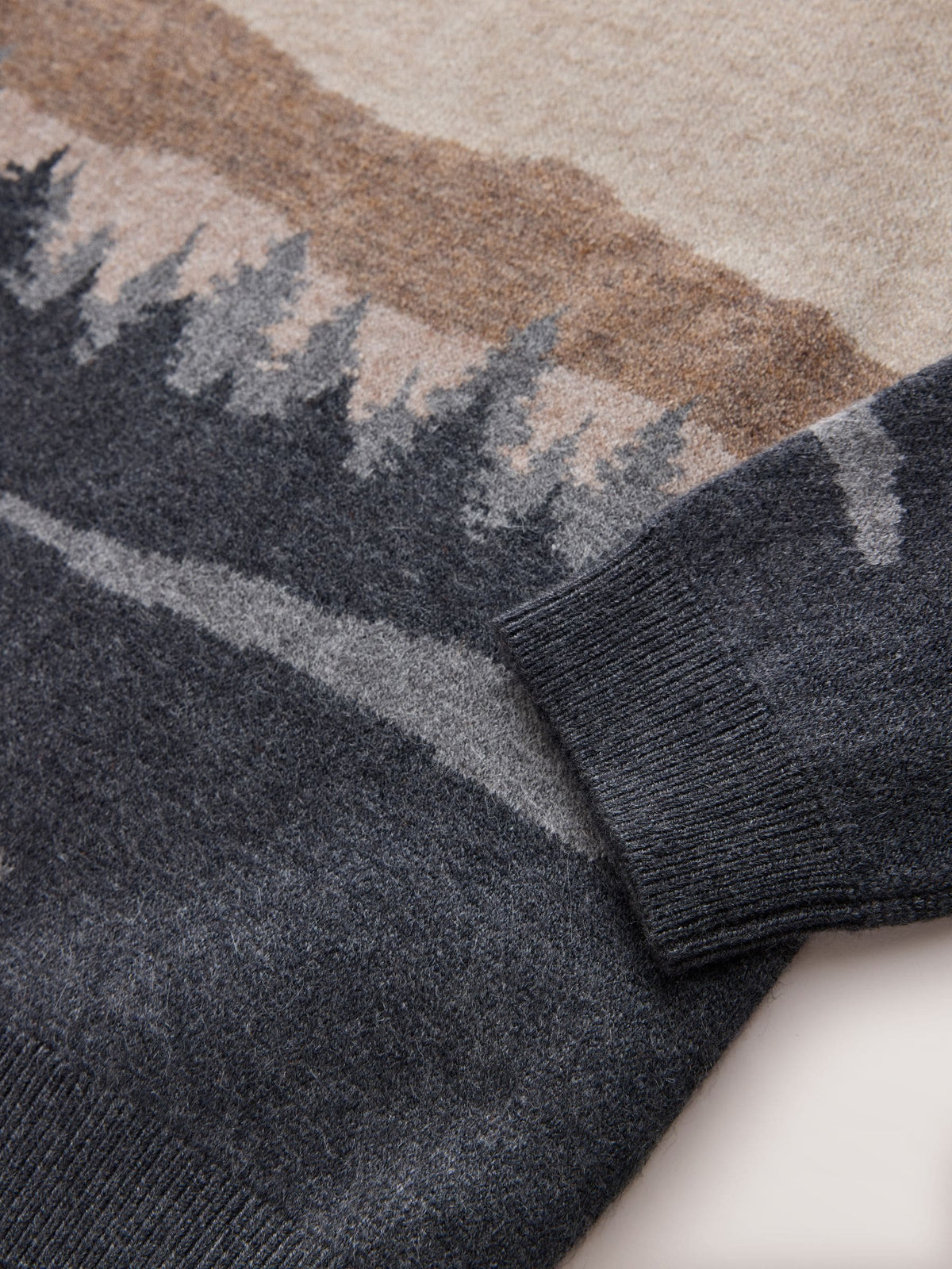 Brown/Cream Knitted Mountain Scene Crew Jumper (3-16yrs) - image 4
