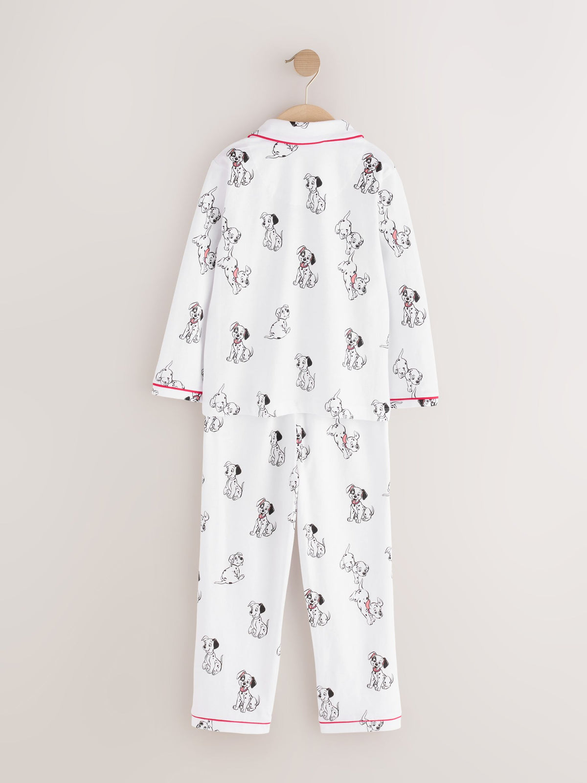 White 101 Dalmatians Wide Leg Jersey Button Through Pyjamas (3-16yrs) - image 5