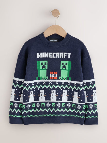 Blue/Navy Christmas License Jumper (3-16yrs) - image 4
