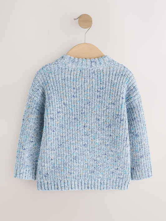 Dsiney Kidz - Blue Twist Knitted Crew Neck Jumper (3mths-7yrs) image 2
