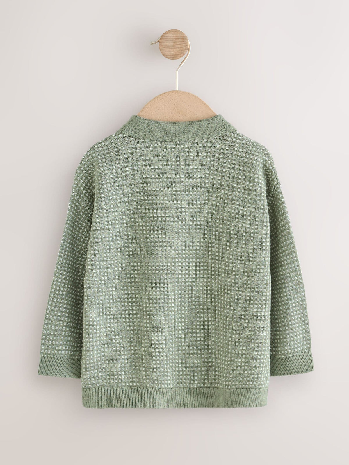 Dsiney Kidz - Green Textured Knitted Popper Neck Polo Shirt (3mths-7yrs) image 6