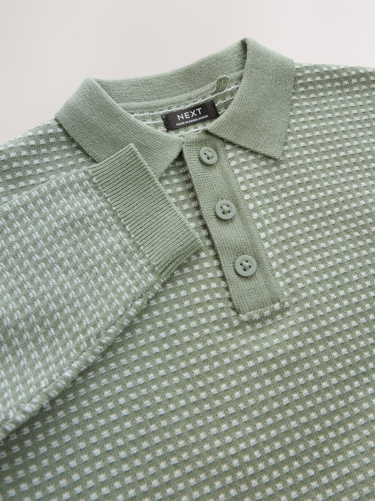 Dsiney Kidz - Green Textured Knitted Popper Neck Polo Shirt (3mths-7yrs) image 7