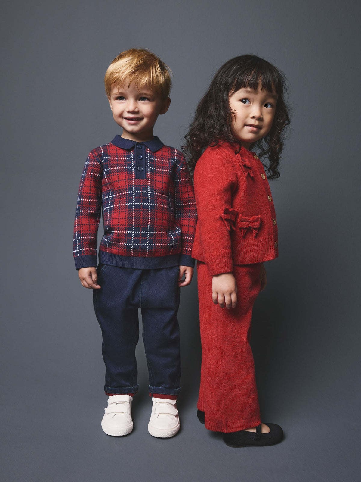 Red Popper Neck Check Polo Shirt (3mths-7yrs) - image 9