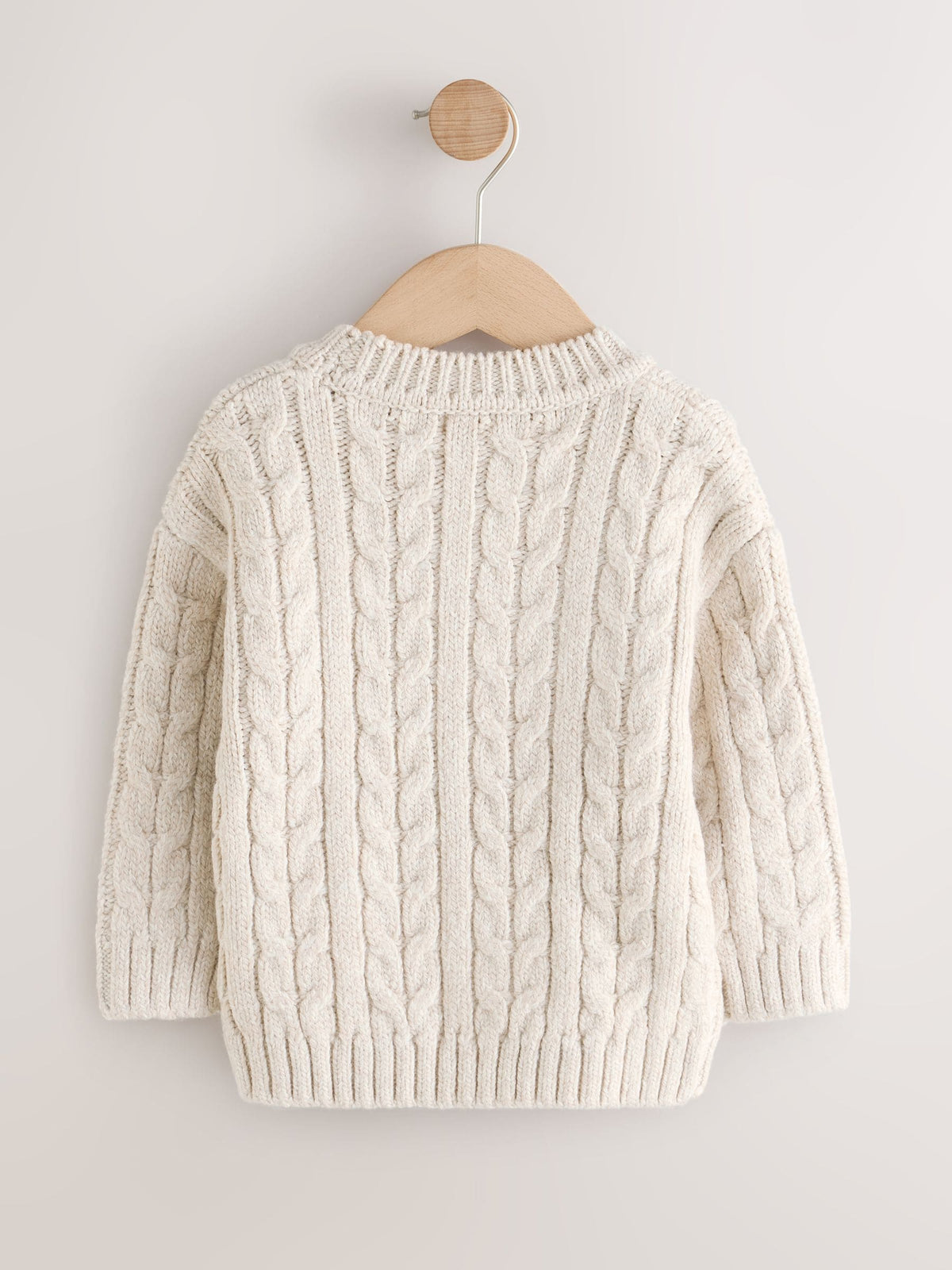 Dsiney Kidz - Neutral Cream Cable Knit Crew Neck Jumper (3mths-7yrs) image 2