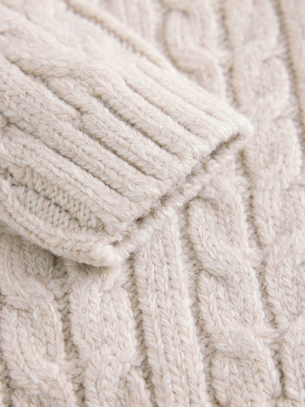 Dsiney Kidz - Neutral Cream Cable Knit Crew Neck Jumper (3mths-7yrs) image 3